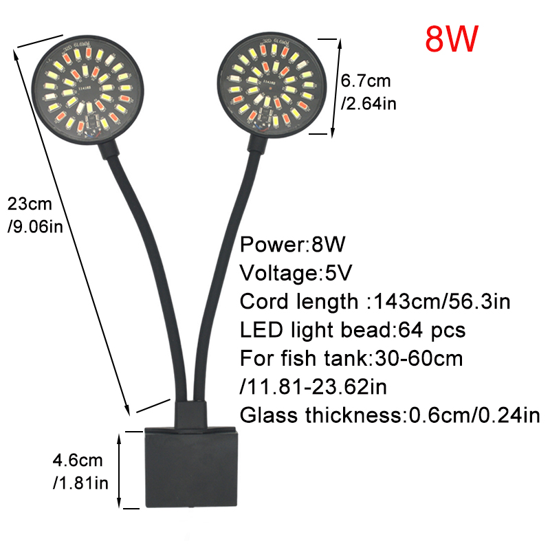 USB 수족관 LED 조명 물고기 탱크 클립 램프 전체 - Aquarium Marine Lights 리뷰 및 가격