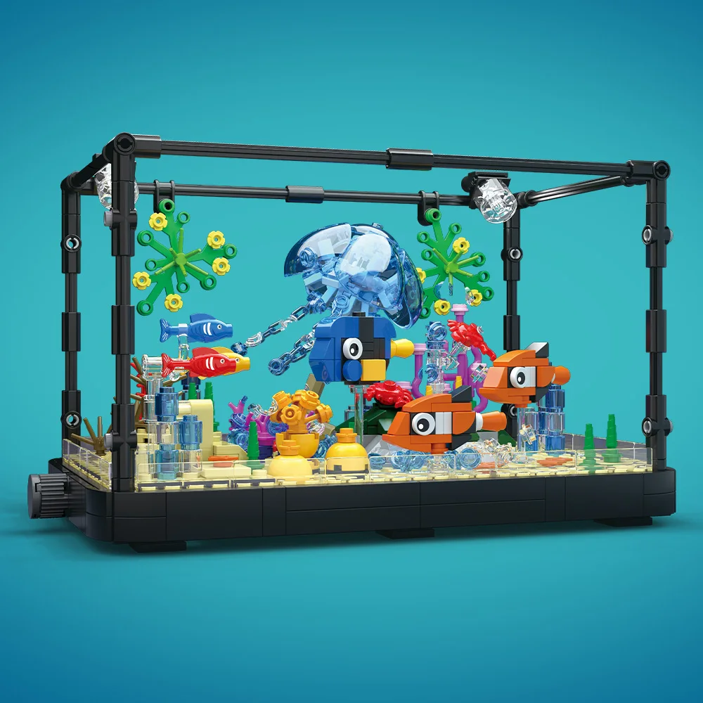 조명이 포함된 어항 빌딩 블록 세트, 수족관, 해양 거 - Aquarium Marine Lights 리뷰 및 가격