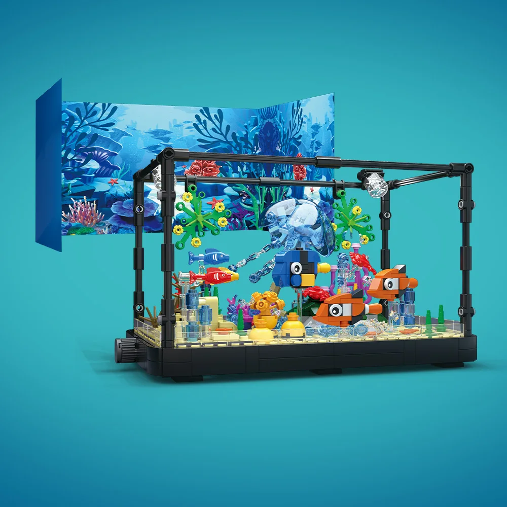 조명이 포함된 어항 빌딩 블록 세트, 수족관, 해양 거 - Aquarium Marine Lights 리뷰 및 가격